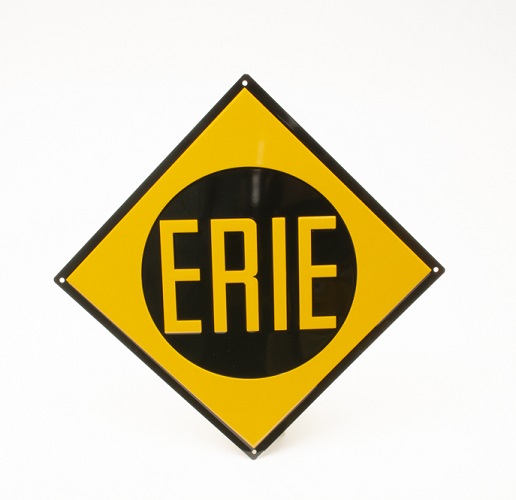 Erie Railroad Metal Sign