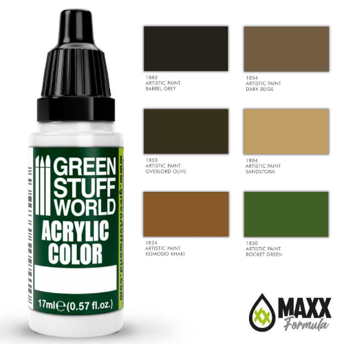 Green Stuff World Acrylic Paint - Armor Colors