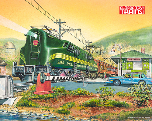 GG1 at Lionelville Station Print by Robert Sherman